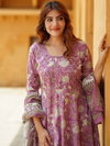 Lavender Colour Rayon Printed Kurti With Pant Dupatta Wholesale Online Aaradhna 2046